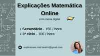 Explicações Online Matemática, com mesa digital