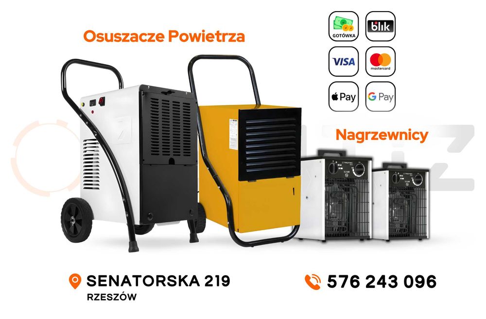 Osuszacz powietrza, tynków, po zalaniu Master - wynajem, wypożyczalnia