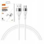 Szybki Kabel Usb C Usb-C 3A Wzmacniany 1M Aluminiowe Końcówki Recci
