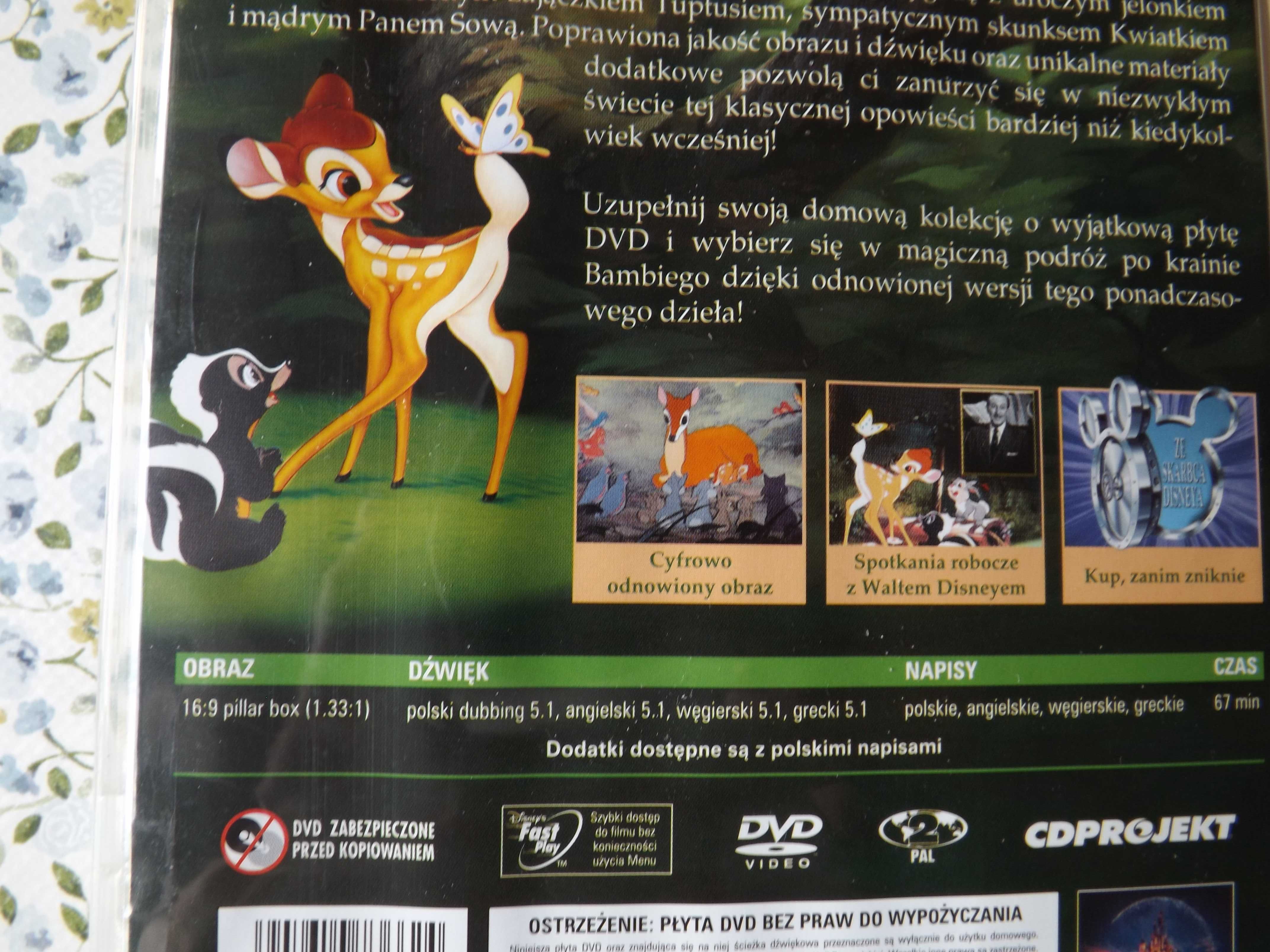 Bambi bajka disney dvd filmy