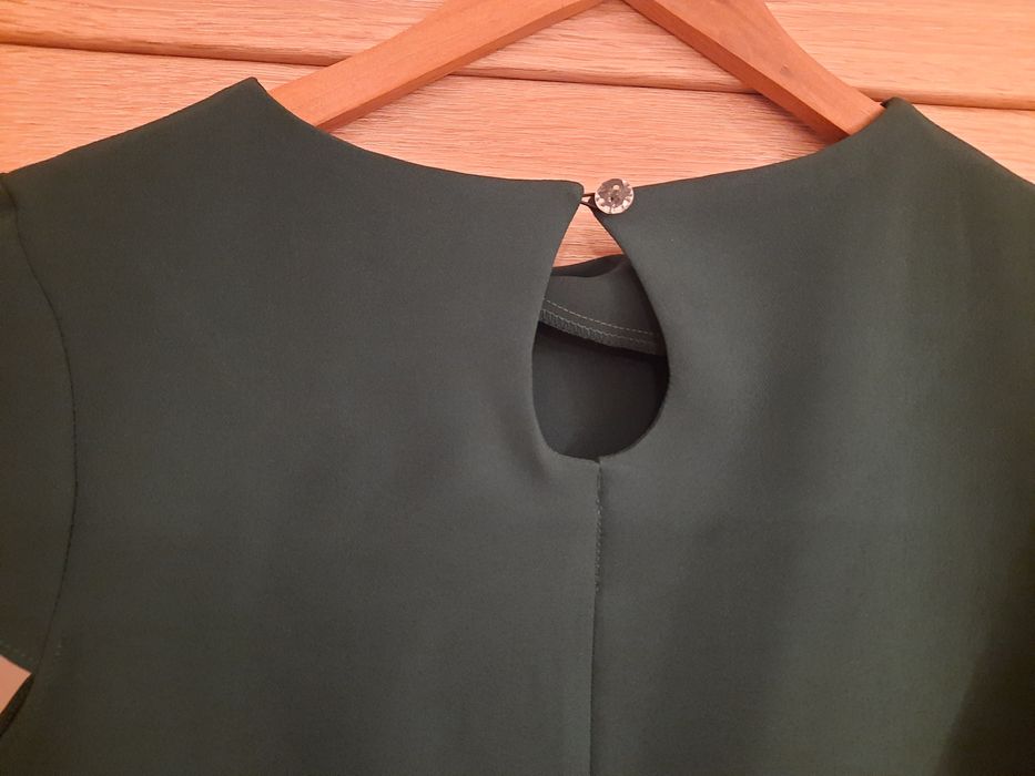 Sukienka trapezowa butelkowa zieleń rozm 42