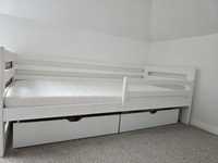 Łóżko Senso 205x95cm + barierka+ 2 szuflady + materac