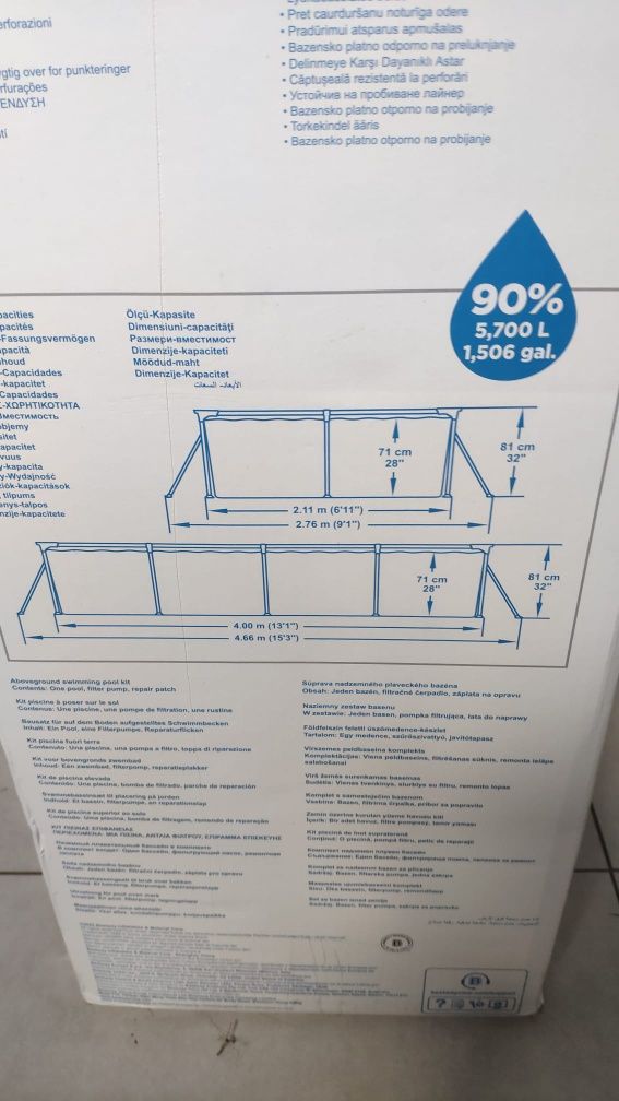 Basen Bestway 4mx2.11mx 81cm