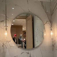 Круглое Loft зеркало без рамы. Настенное зеркало лофт