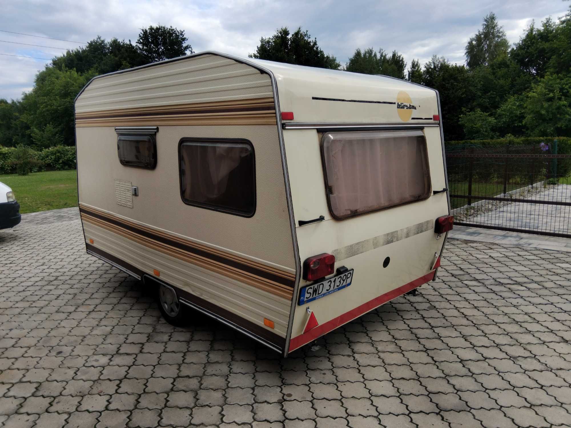 Przyczepka kepingowa Burstner 1980 PO REMONCIE przednsionek DMC800KG