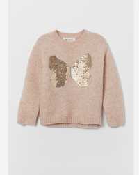 Sweter z cekinami H&M 104