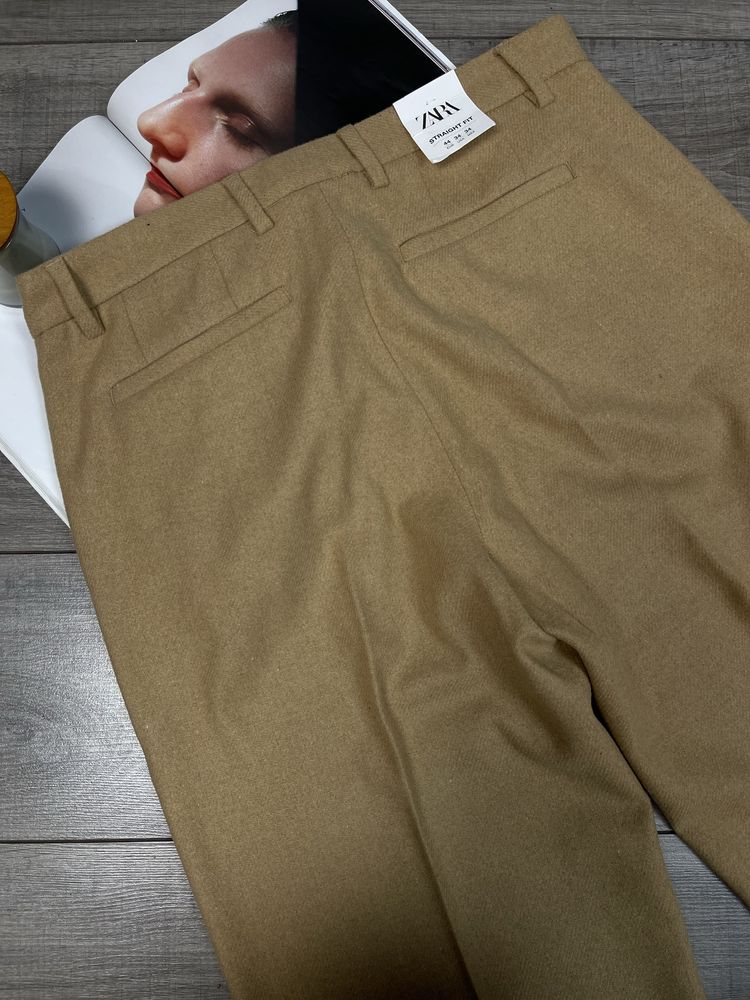 Нові фланелеві брюки зі стрілками zara з нових моделей