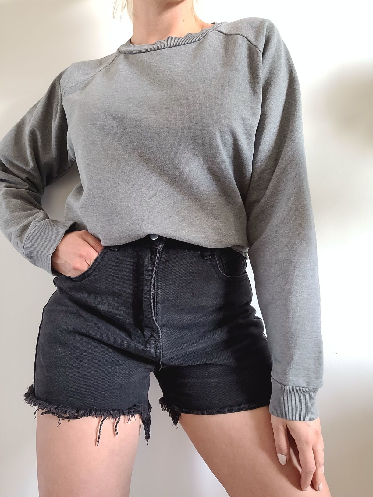 Szara bluza oversize premium Bruuns Bazaar