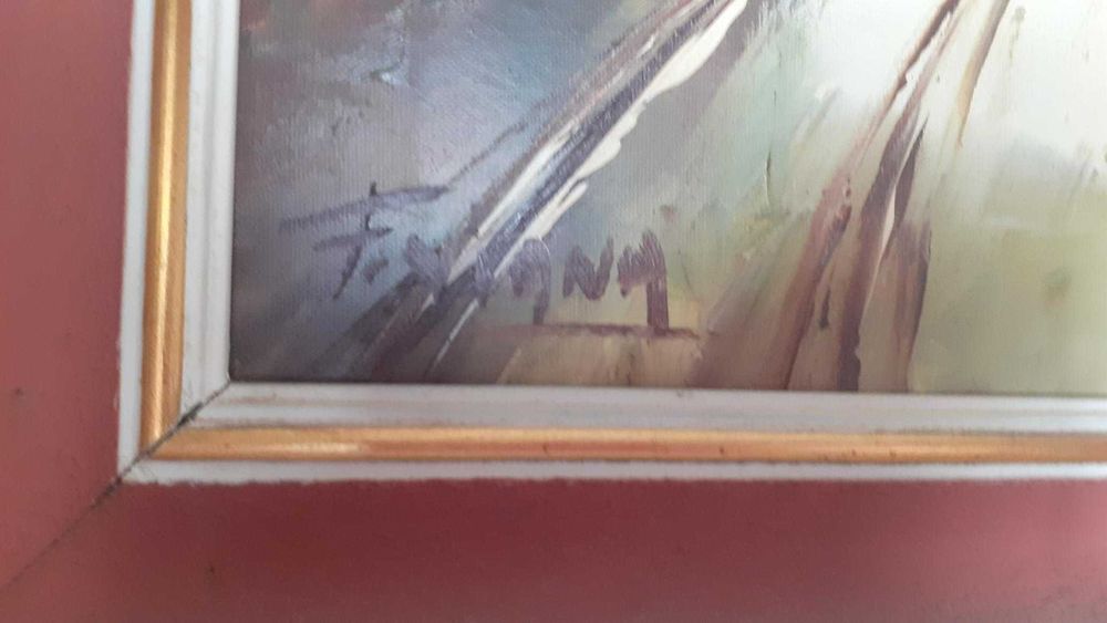 Quadro a óleo de F. Viana