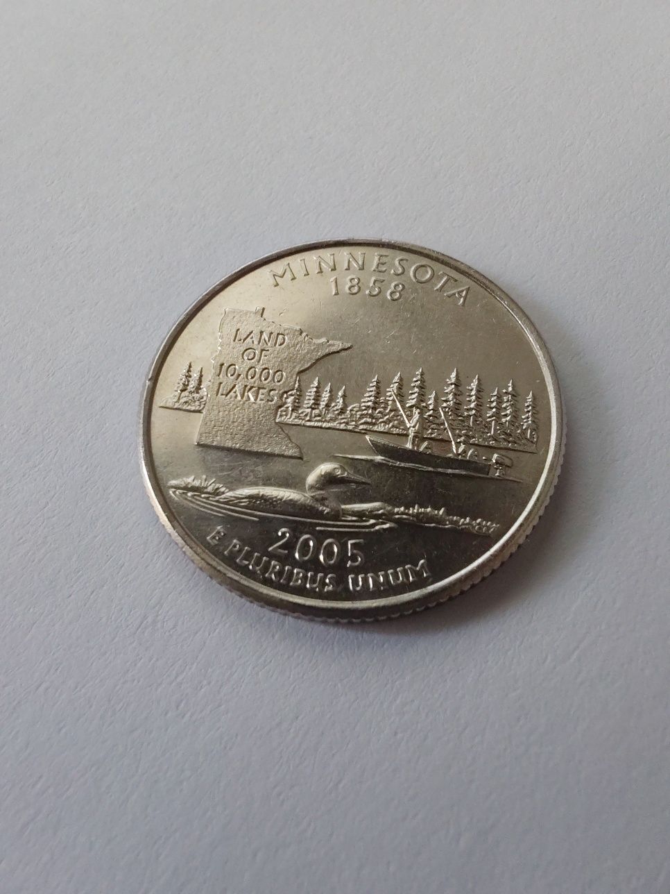 USA 25 centów Minnesota - real foto