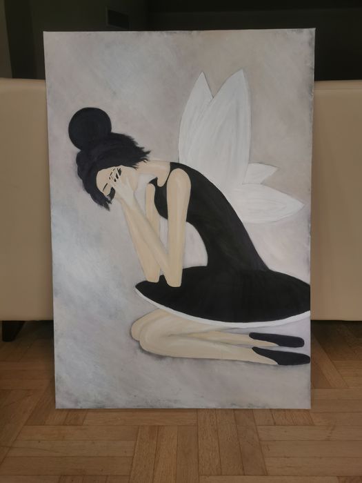 Obraz olej na płótnie Płacząca Wróżka Ballerina 70x100