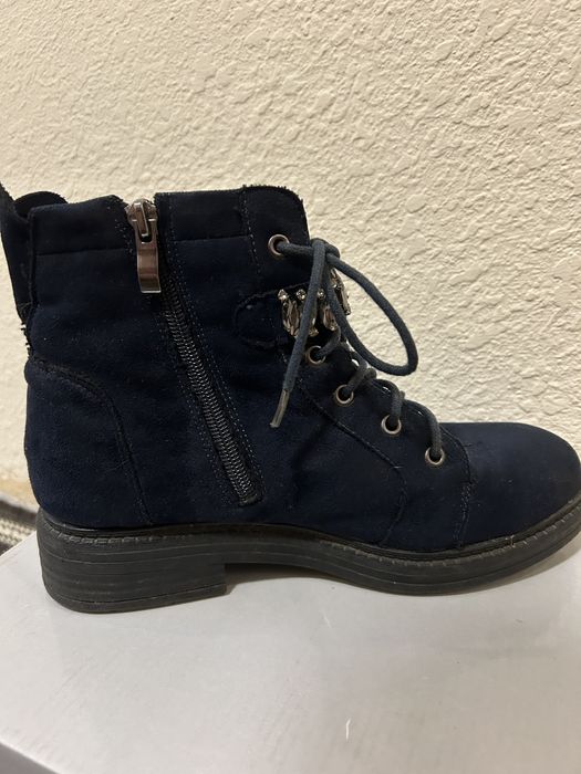 Женские ботинки синие