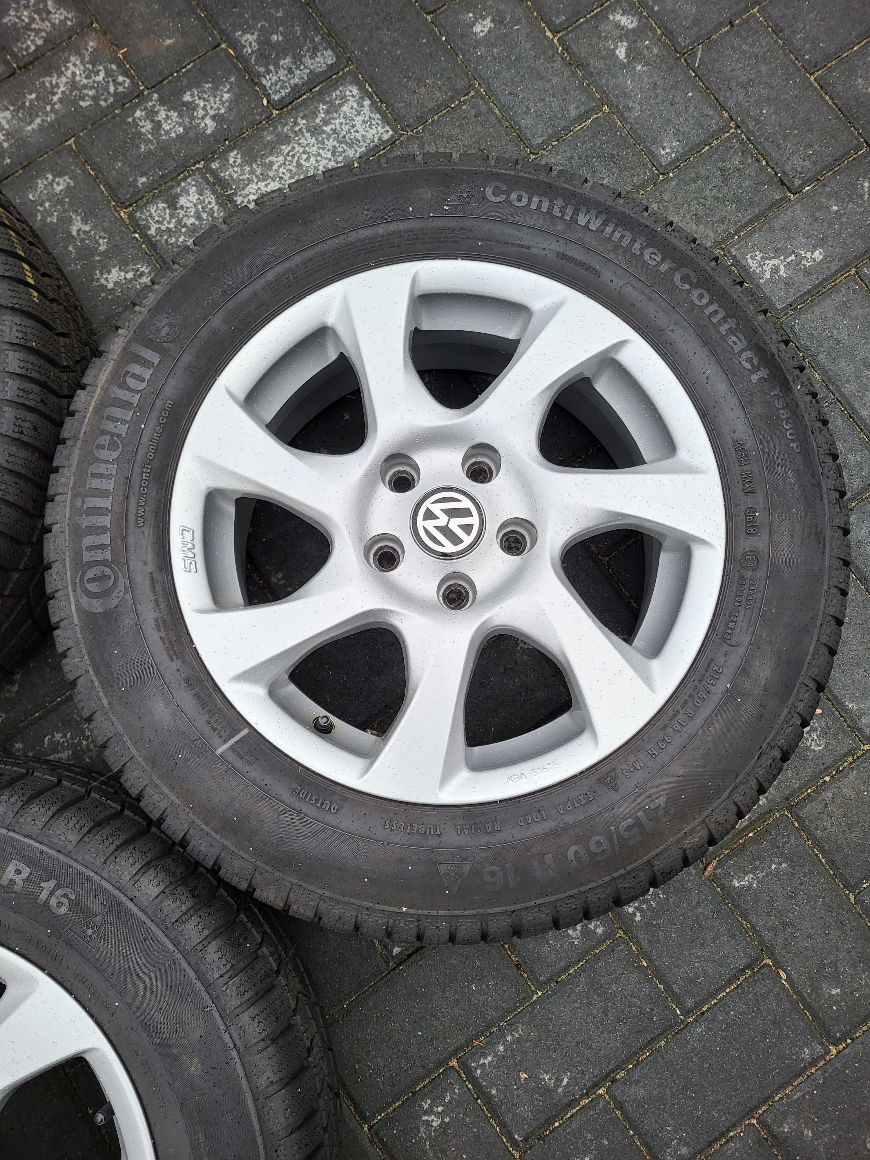 K228 Koła zimowe 16 Cali 5x112 Continental 215/60/16 8mm 22r VW Passat