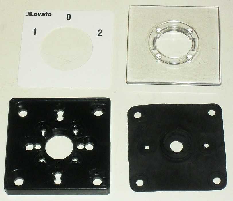 LOVATO ELECTRIC Maskownica, szyldzik łącznika GX16 z opisem 1-0-2