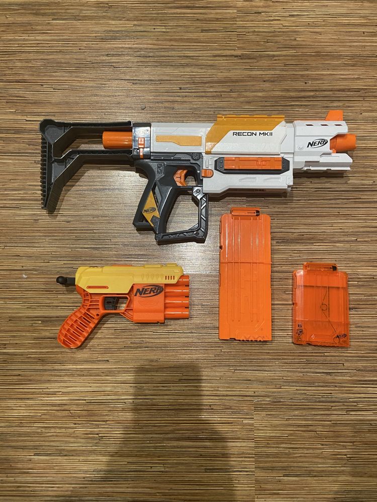 Nerf recon mk II + Nerf alpha strike fang + 2 magazynki