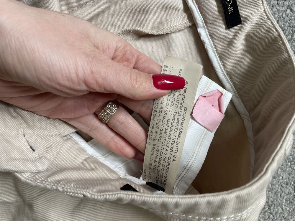 Spodnie massimo dutti s xs beżowe