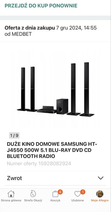 Nowe kino domowe samsung
