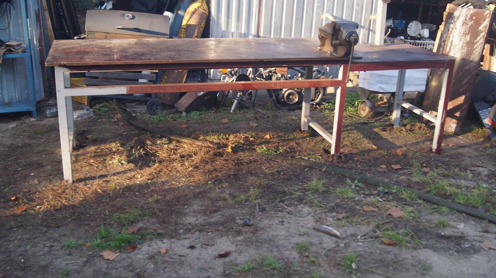 Falbanek stół warsztatowy proszkowo malowany 300X80X85cm solidny