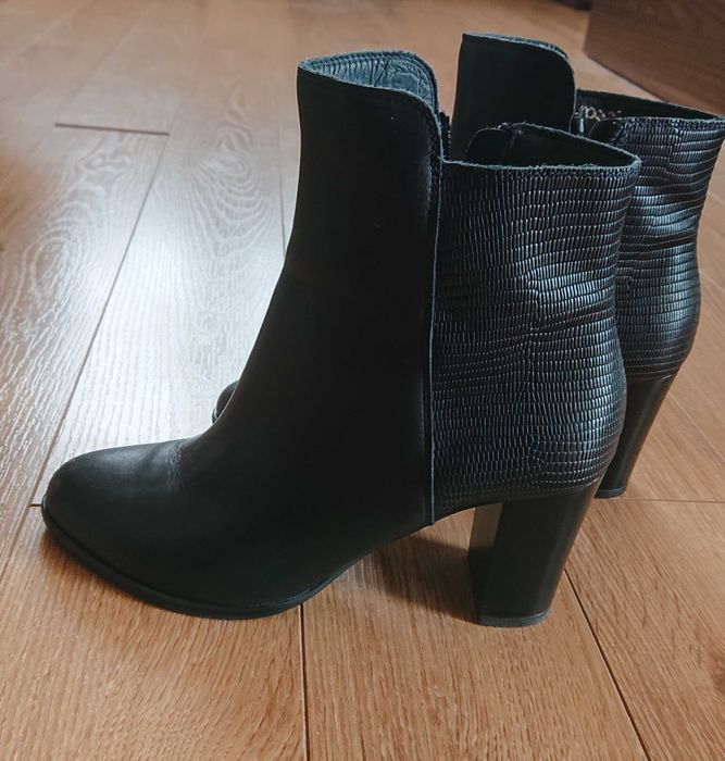 NOWE Czarne skórzane botki Gino Rossi rozm. 36 OKAZJA