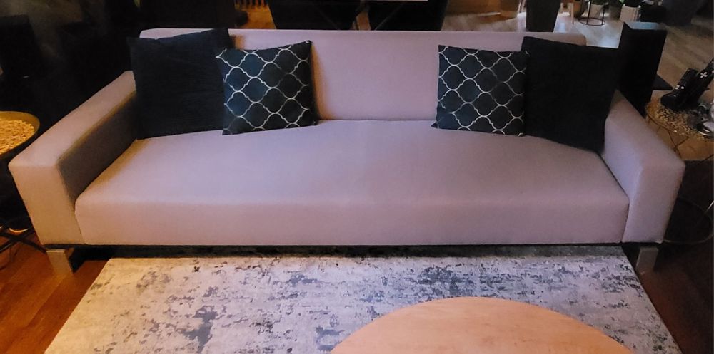 Sofa Black Red White