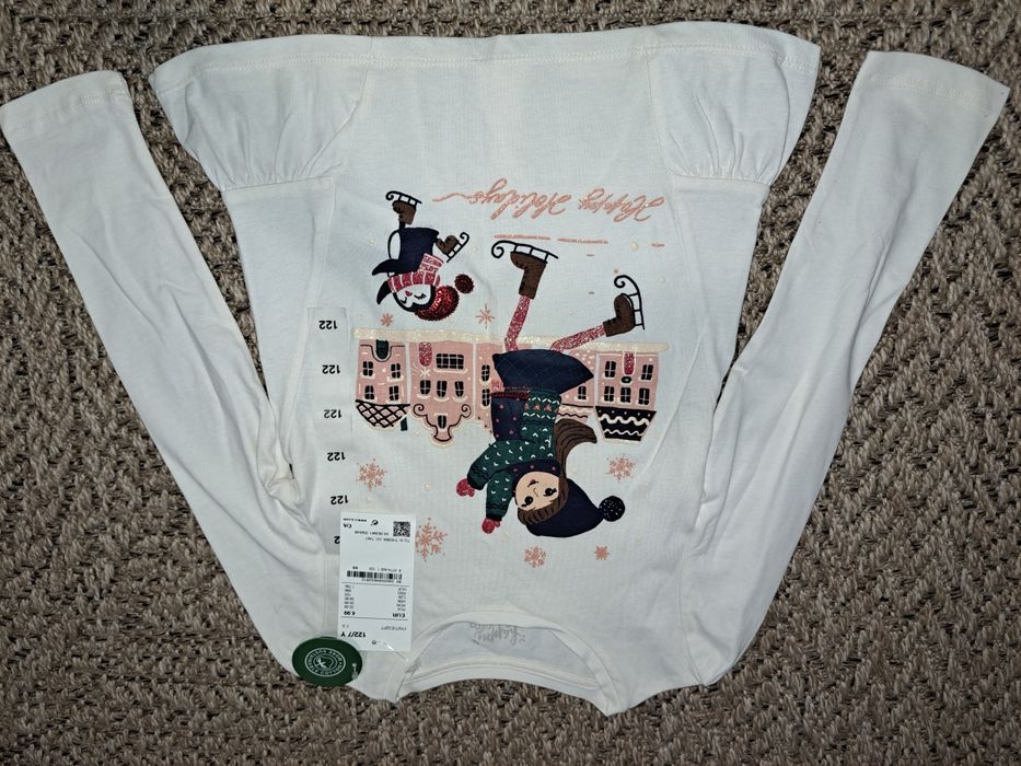 Bluzeczki świąteczne dla dziewczynki rozm 122