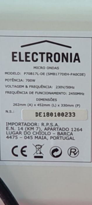 Microondas ELECTRONIA