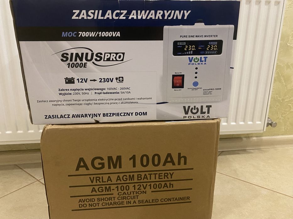 Акумулятор Volt Polska AGM 12 V 100 Ah + ДБЖ Volt Polska 1000 E