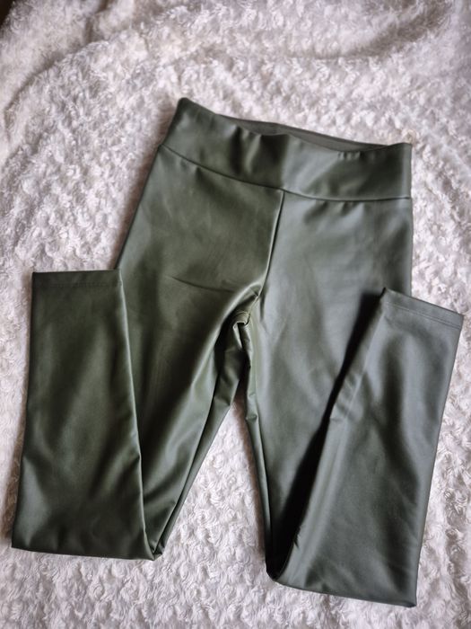 Legginsy Calzedonia M thermal ocieplane polarek termiczne khaki