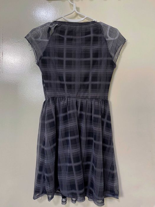 Vestido xadrez cinzento laço frente - Cutenew, S