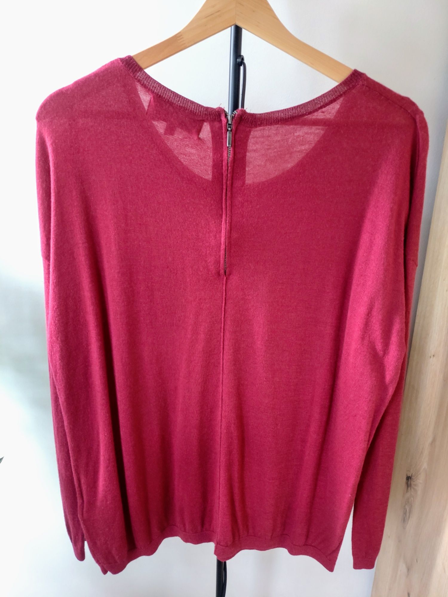 Sweterek damski z wełną merino Woolmark r. XL