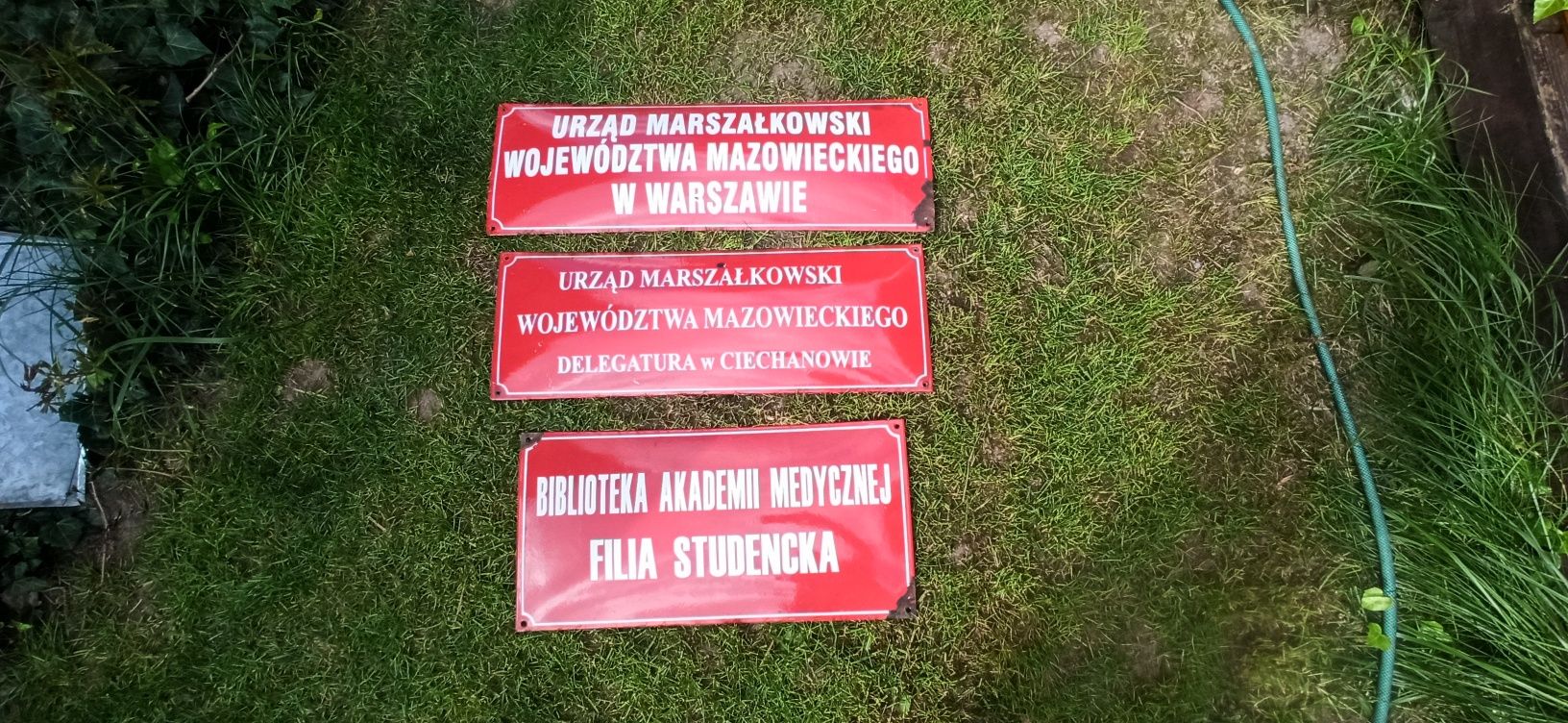 Stare emaliowane tablice z PRL-u