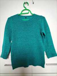 Zielony sweter, rękaw 3/4, New Yorker, r. S