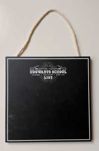 Primark Harry Potter Hogwarts School List chalk board tablica kredowa