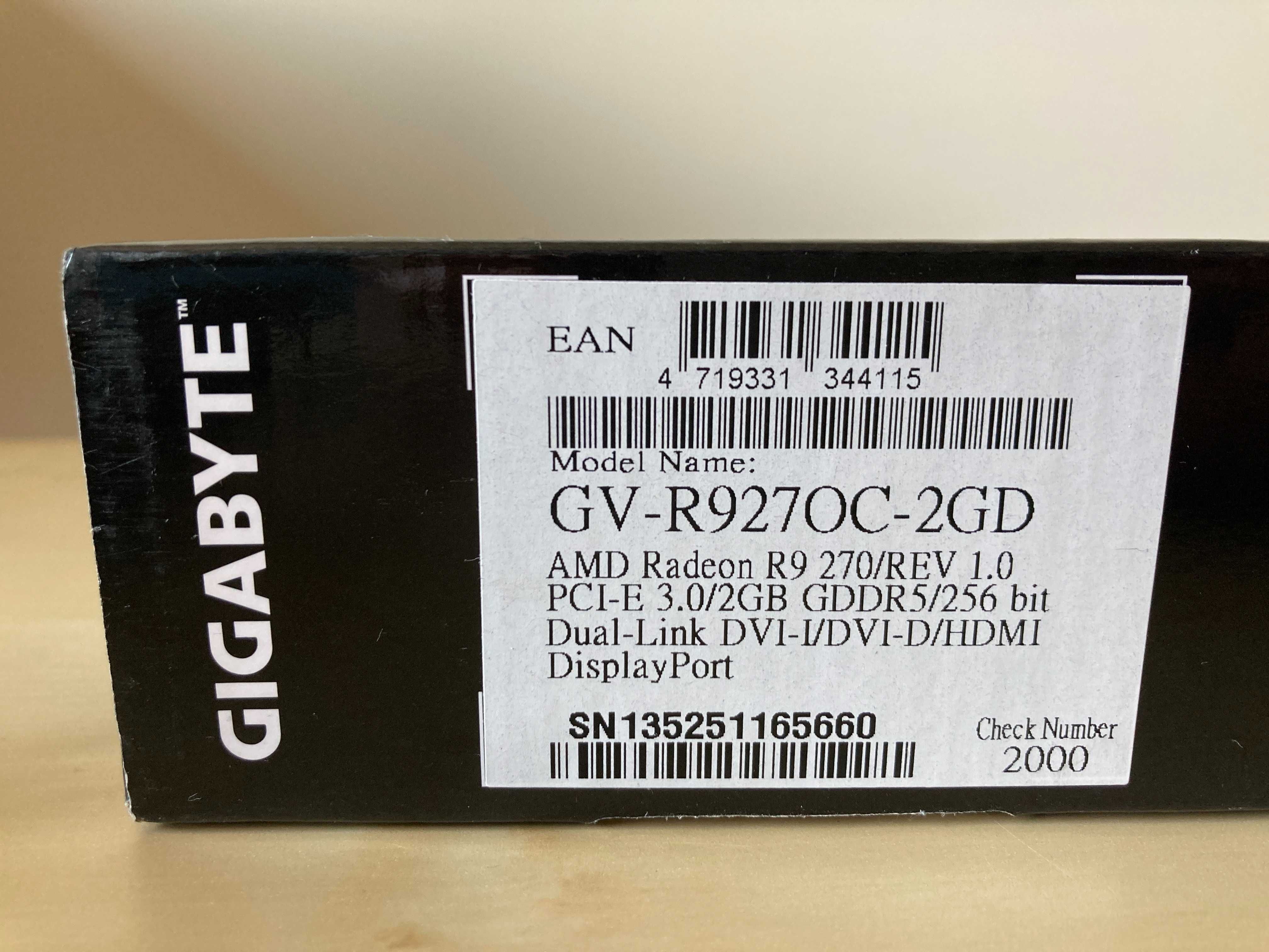 Karta graficzna: Gigabyte Radeon R9 270 2GB 256bit OC