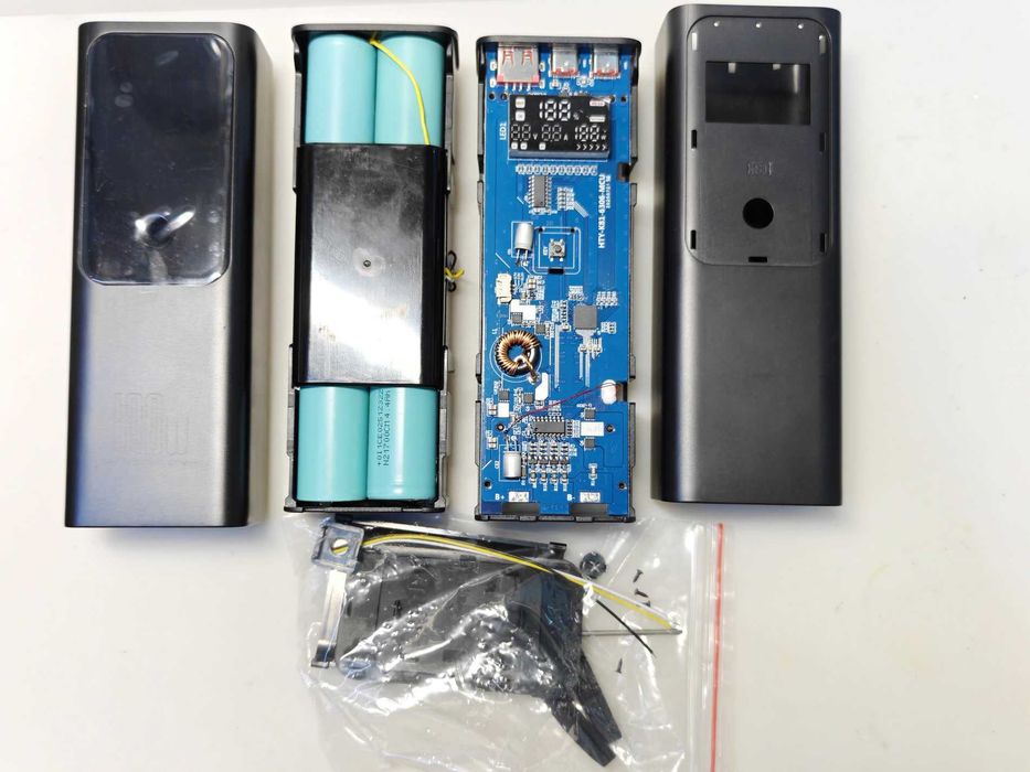 Конструктор для внешней батареи PowerBank 100W 24000мА/ч 21700 x4