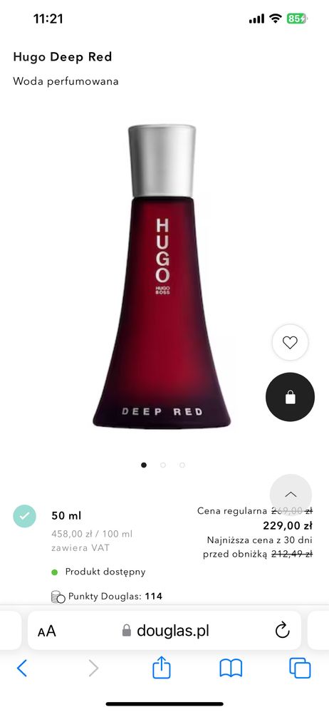 Perfum Hugo Boss Deep Red orginal