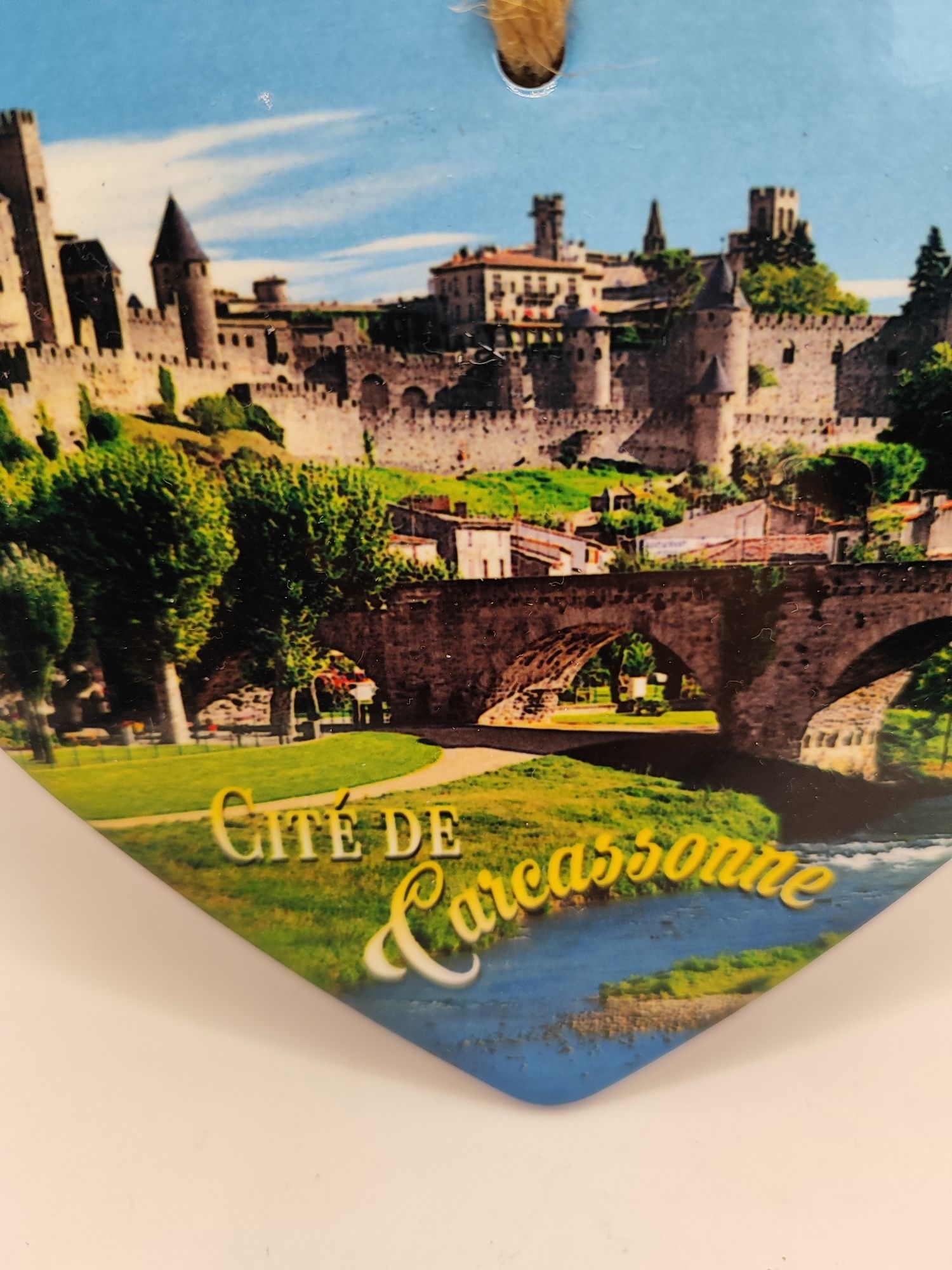 Ceramiczna zawieszka pamiątka z podróży Francja Carcassonne zamek