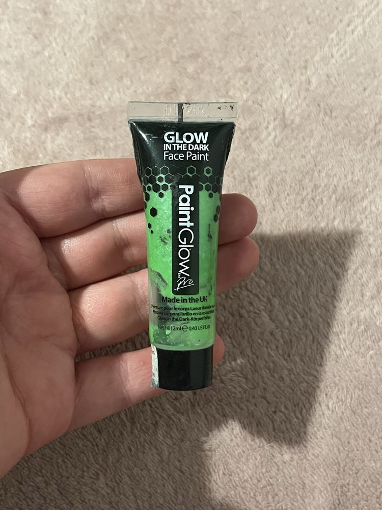 Farba Uv Do Twarzy Ciała Glow In The Dark 12Ml Green Paintglow