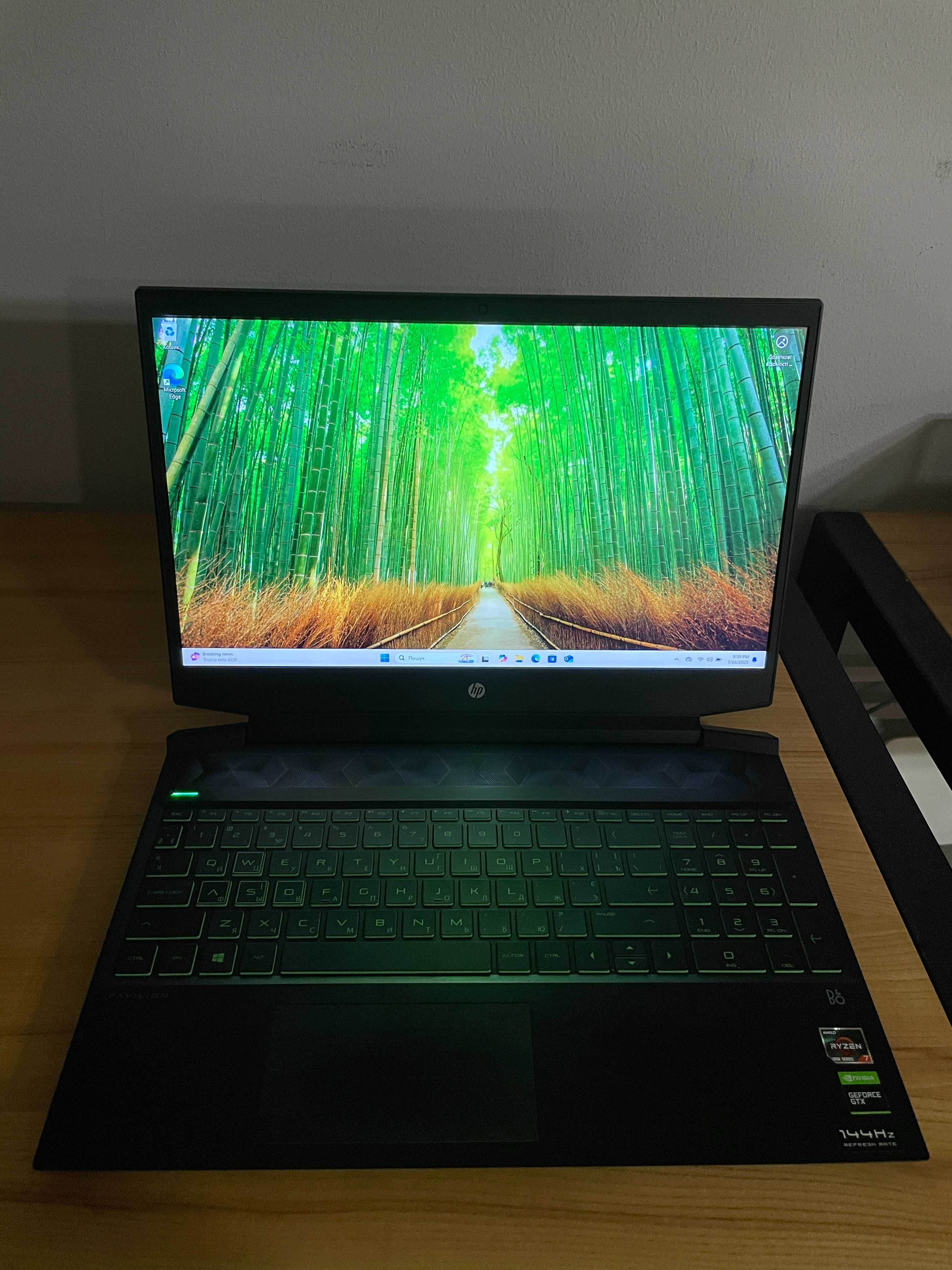 Мощный игровой ноутбук HP Pavilion Gaming + лицензия винды в подарок