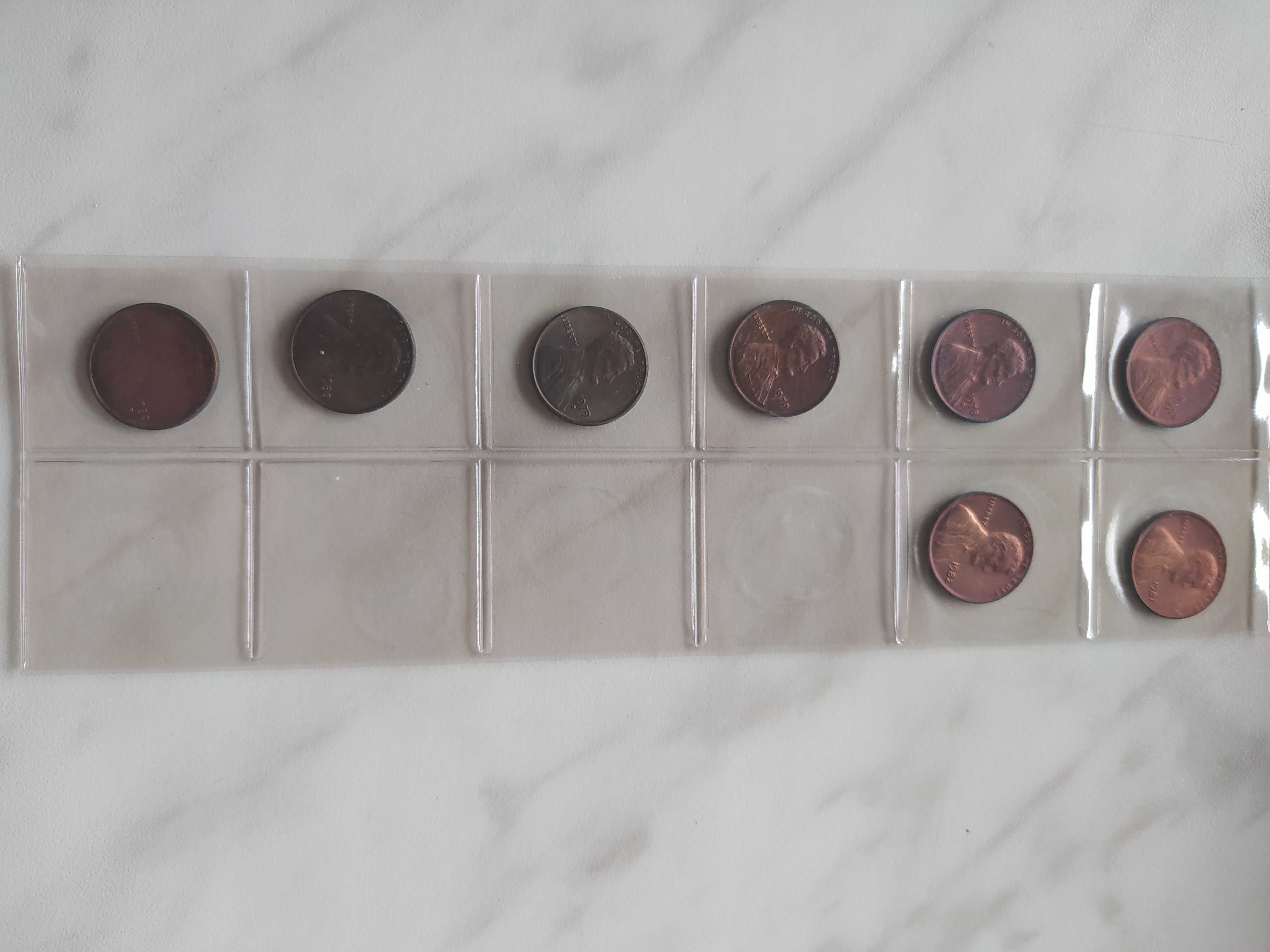 monety 1 cent USA - kolekcja