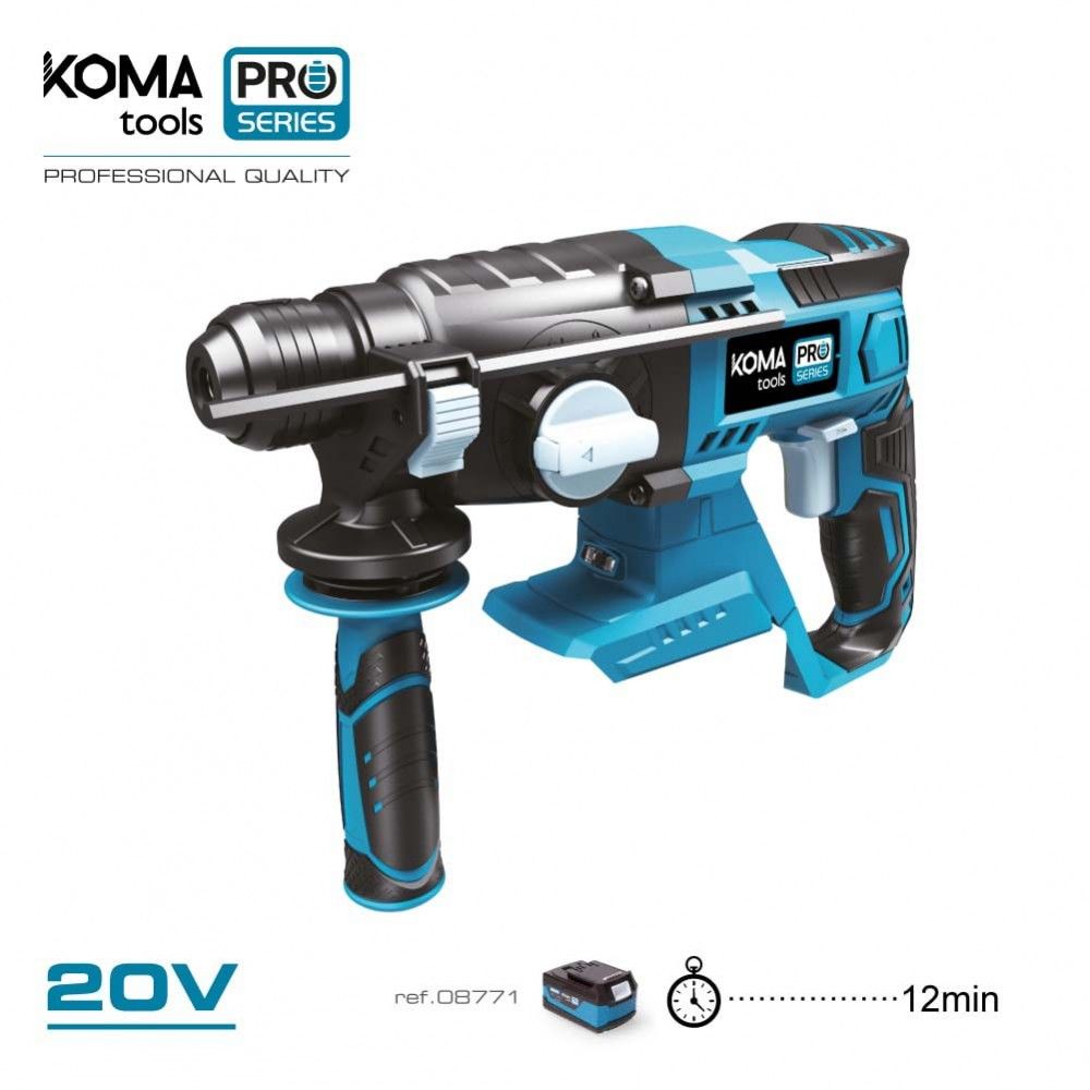 BERBEQUIM DE MARTELO DEMOLIDOR 20V KOMA TOOLS PRO SERIES BATTERY