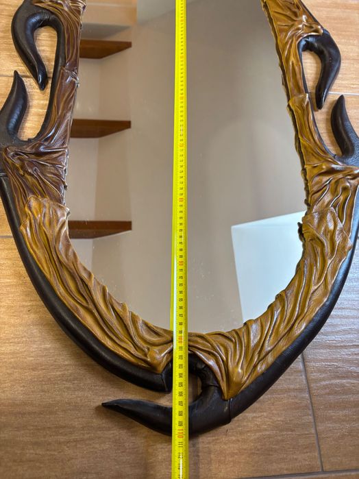 Piękne lustro  skóra 110x50 rękodzieło