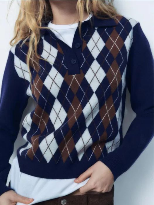 Поло джемпер светр zara вовна