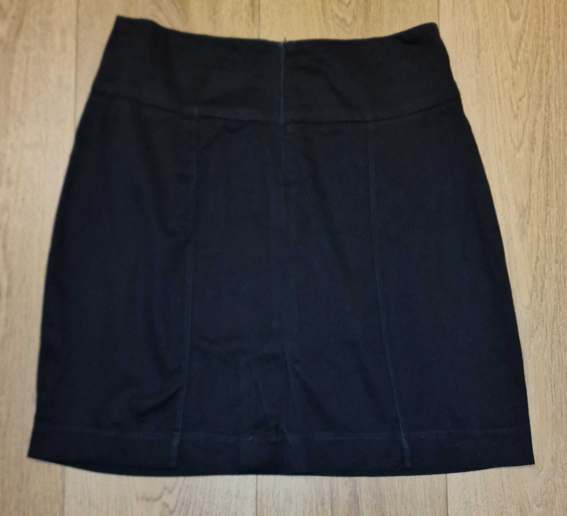 Elegancka Czarna spódnica na zamek XL