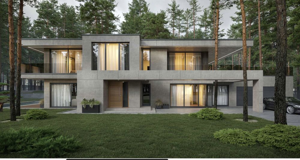 Современный дом в лесу, Пуща-Водица, с. Мощун