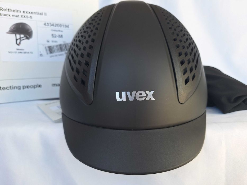 Kask jeździecki toczek Uvex Reithelm Exxential II Black XS/S 52-55cm