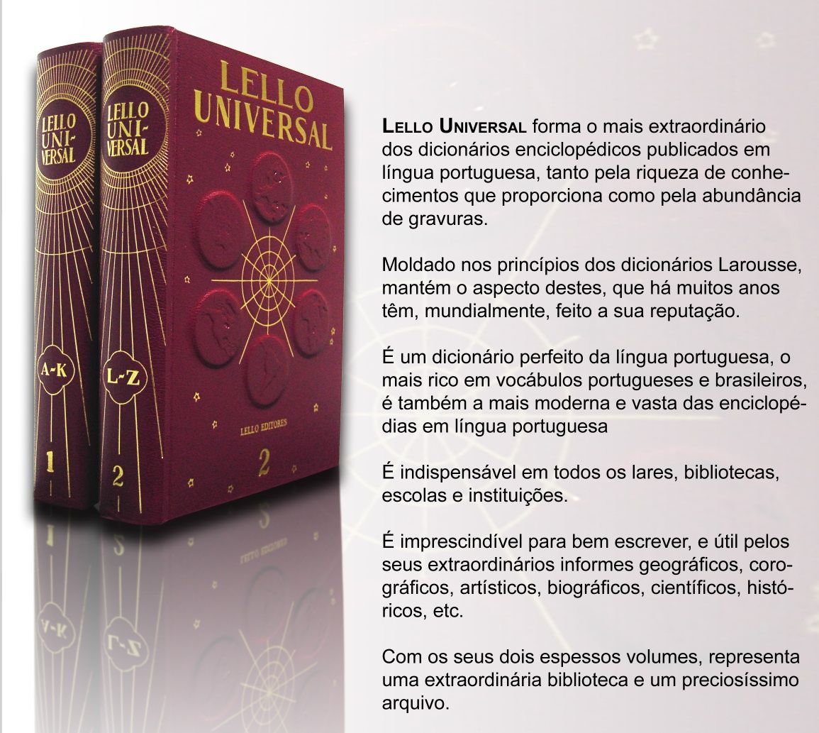 Lello universal - 2 volumes - NOVOS