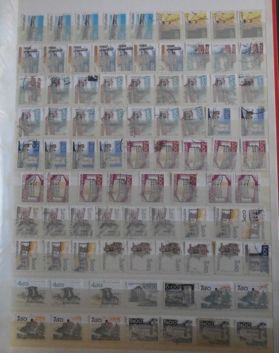 Selos Portugal- Para Marcofilia 6 páginas 379 selos