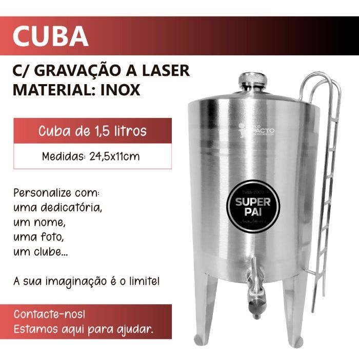 Cubas em Inox com personalização (Gravação a Laser)