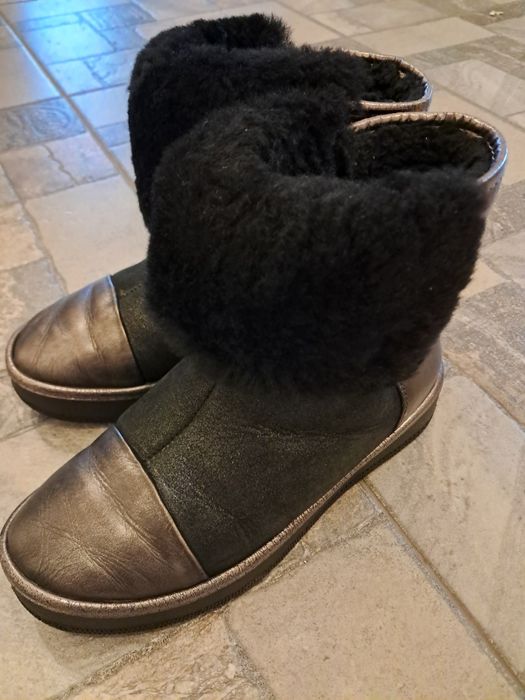 Женские кожанные зимние сапоги,  38